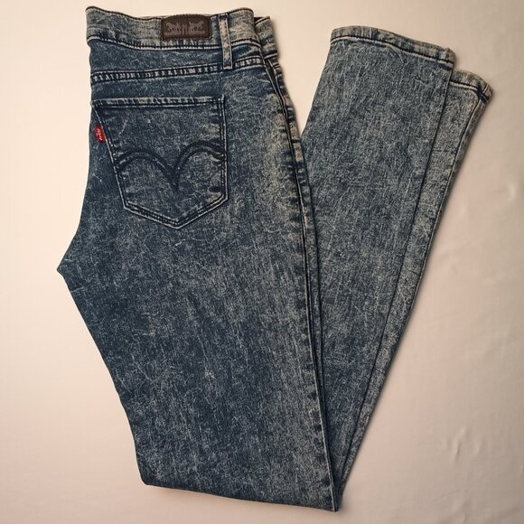 Levi's 524 Skinny Jeans Size 9 Low Rise Acid Wash - Picture 1 of 9